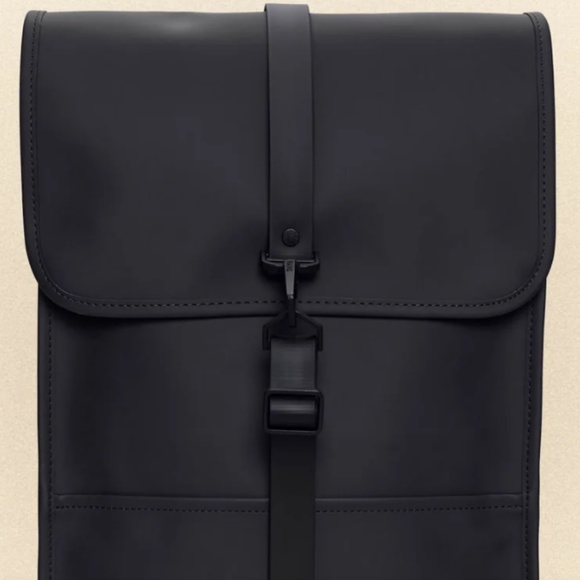 NEW! Rains Black Slim Line Adjustable Backpack. New With Tags. main image 10